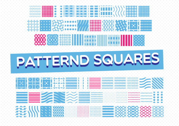 Patterned Squares Font for Editorial Design
