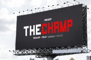 The Champ: A Sporty Sans Serif Font for Bold Brands